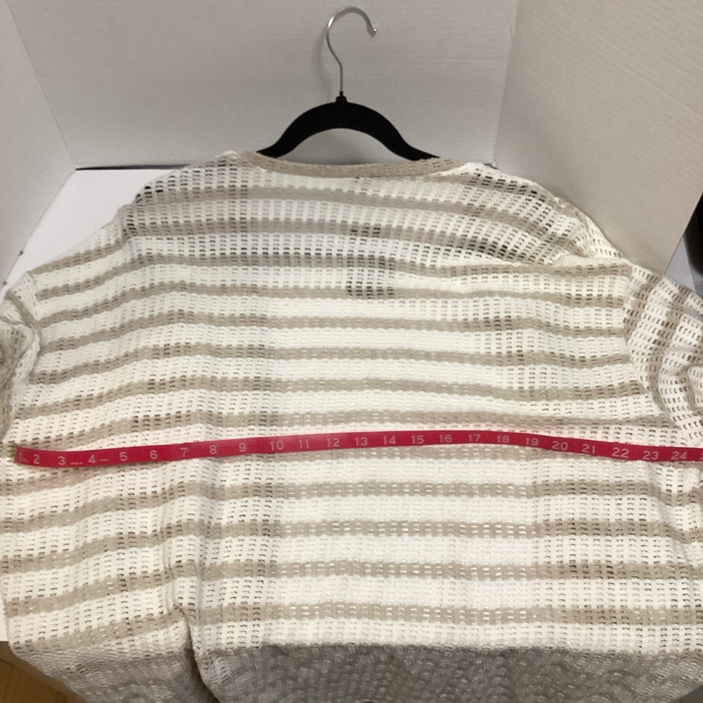 Torrid Cream and Tan Open Knit Cardigan NWT - Picture 7 of 10
